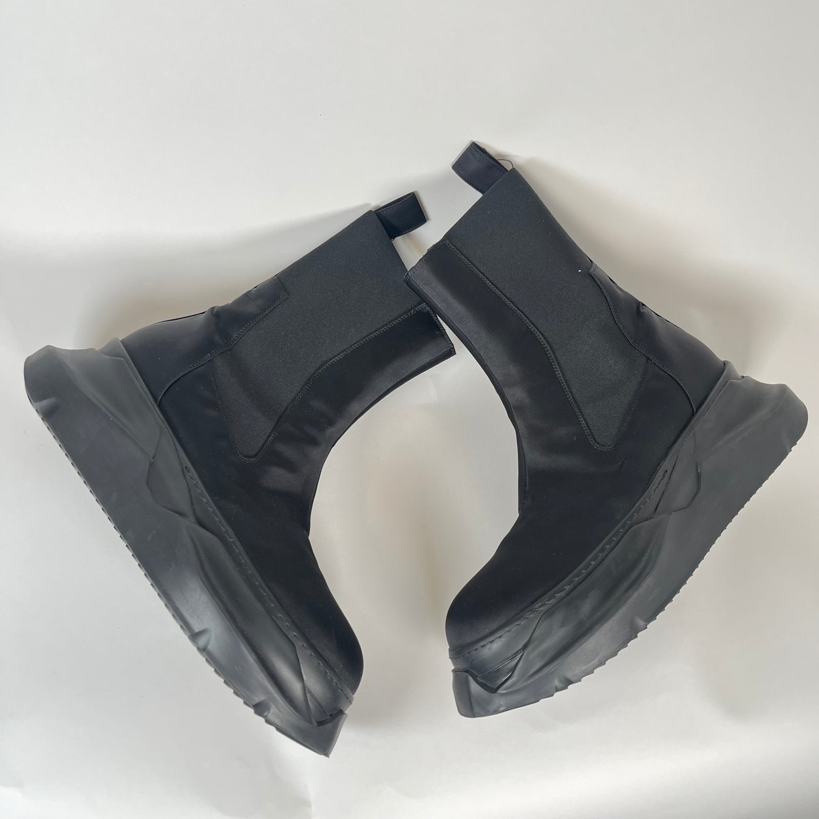Rick Owens Drkshdw Satin Abstract Beatle Boots Size 44