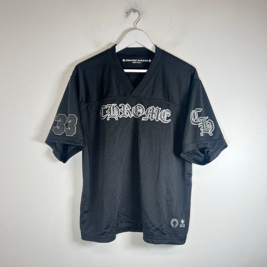Chrome Hearts Black Mesh Short Sleeve Jersey Size M