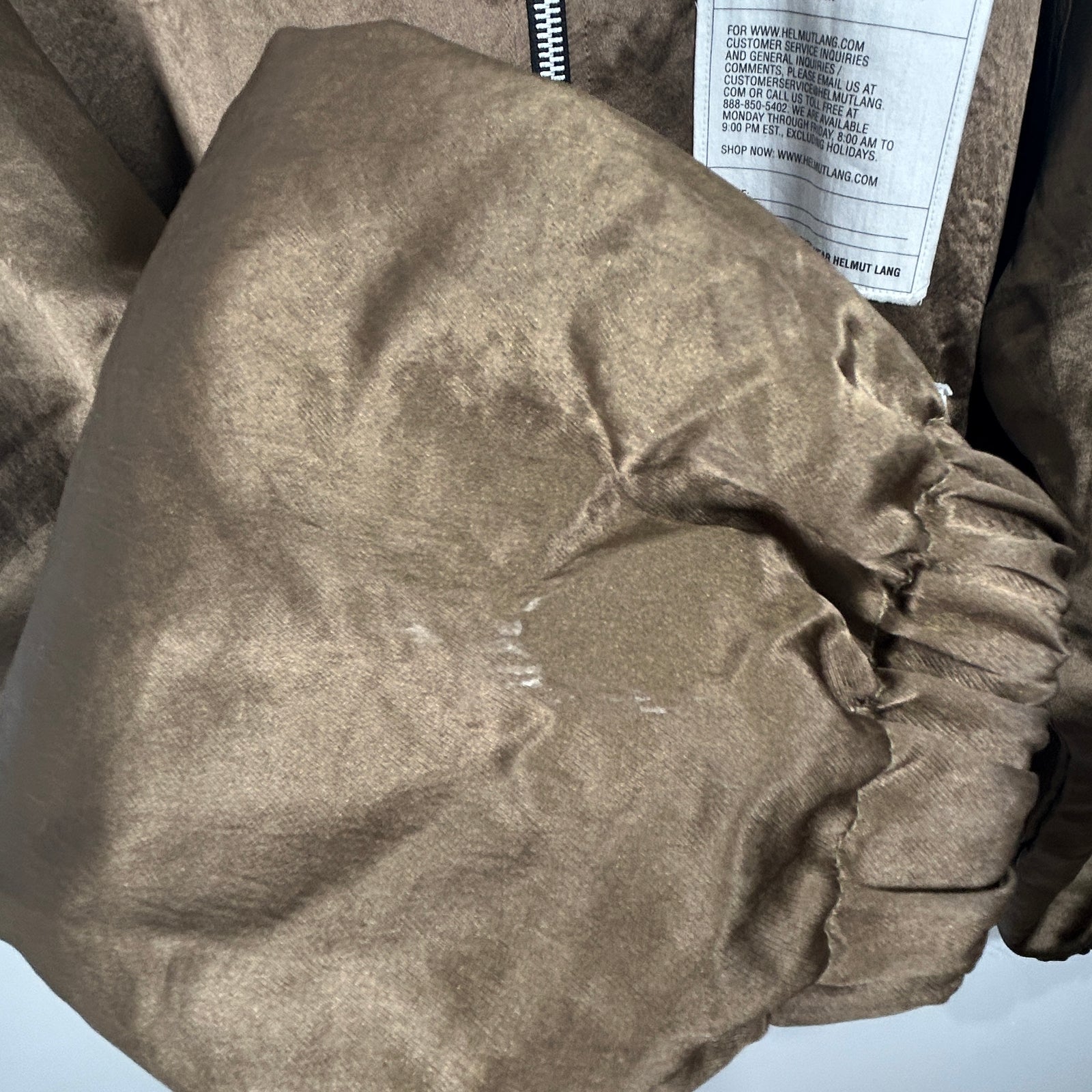 Helmut Lang Olive Satin Label Patch Coach Jacket Size XXL