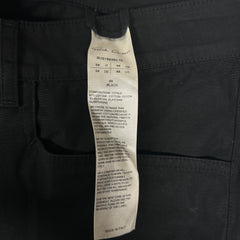 Rick Owens SS21 Black Cotton Straight Fit Pants Size 36