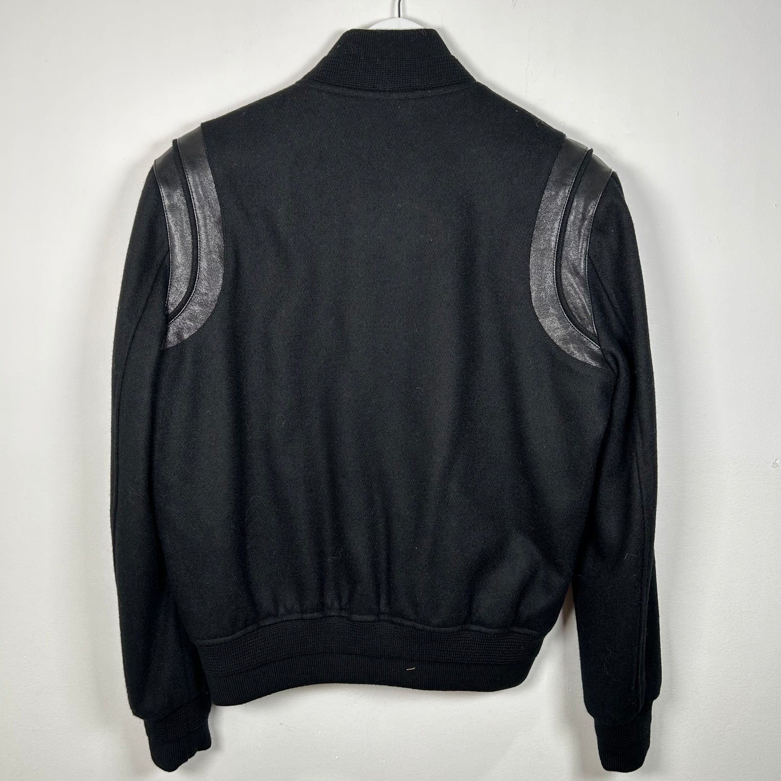 Saint Laurent Triple Black Teddy Jacket Size 46