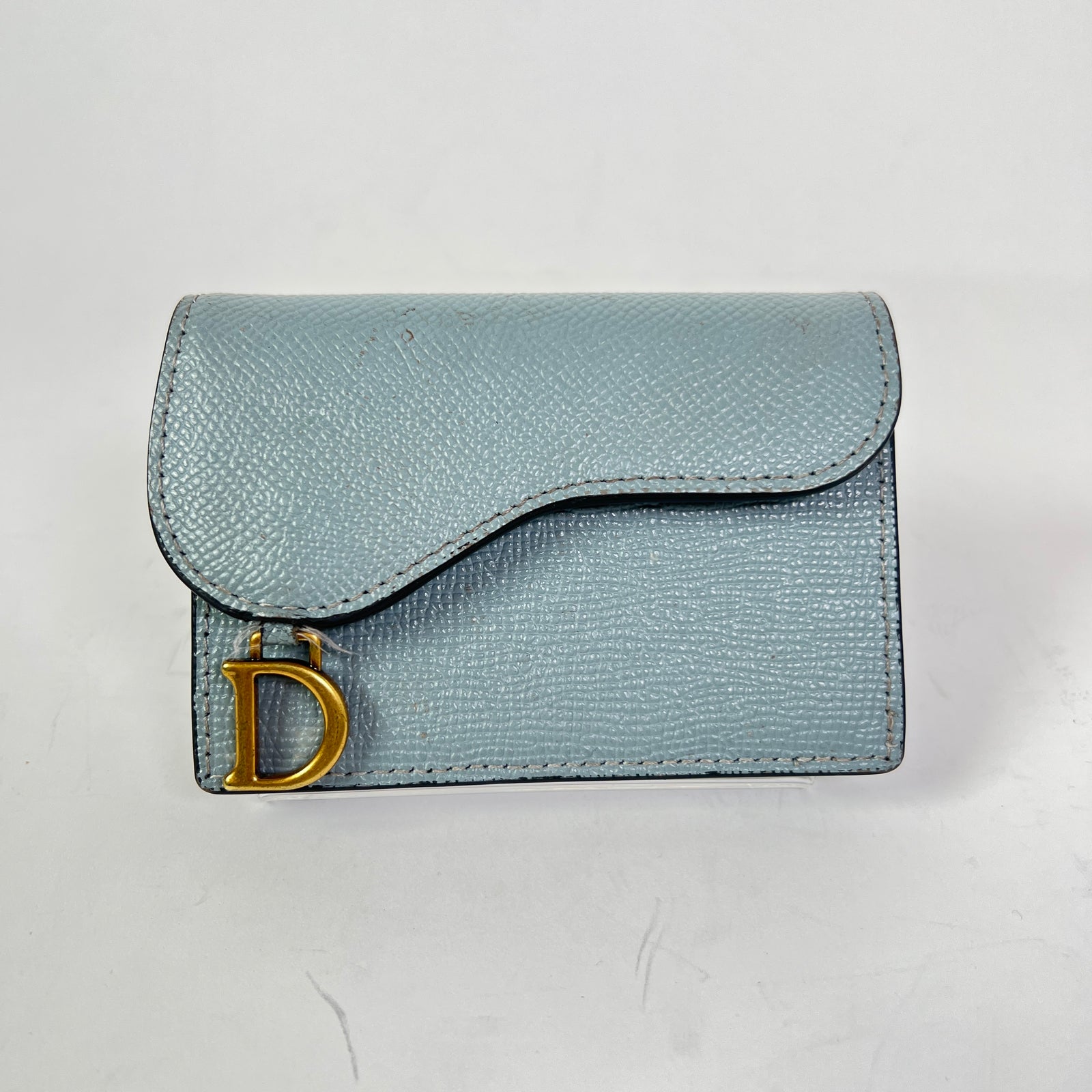 Dior Cloud Blue Saddle Lotus Wallet