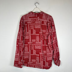 Purple Brand Red Paisley Button-Up Shirt Size L