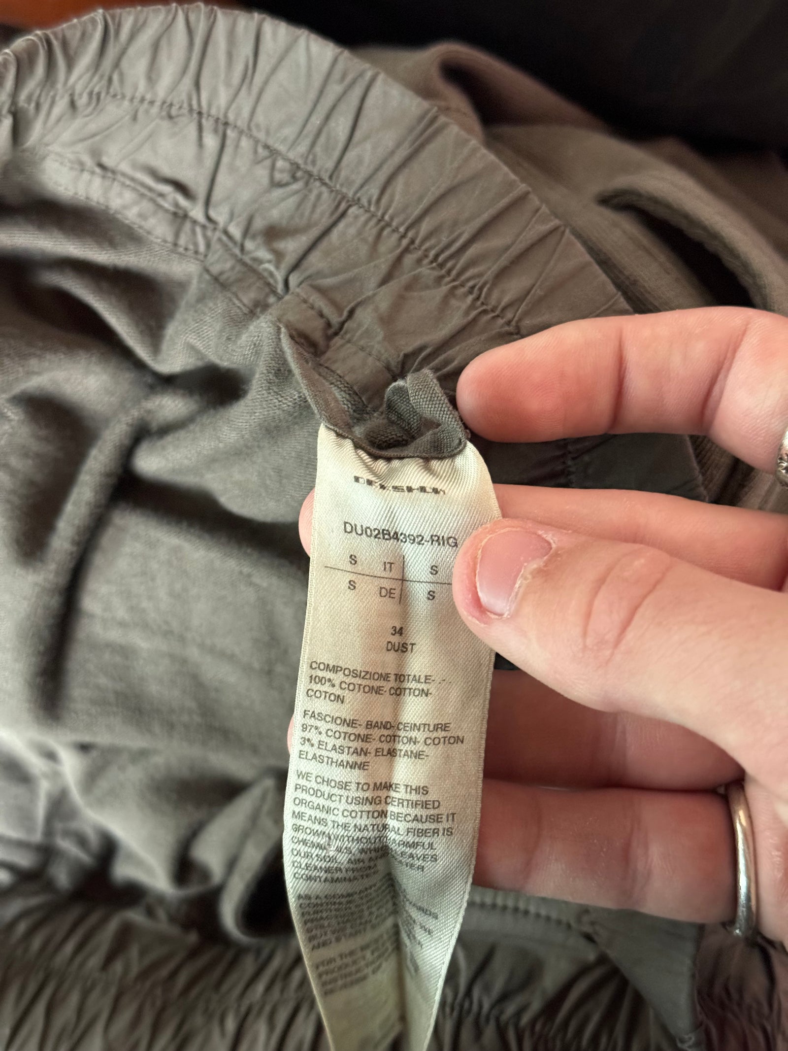 Rick Owens Drkshdw Dust Berlin Pants Size S