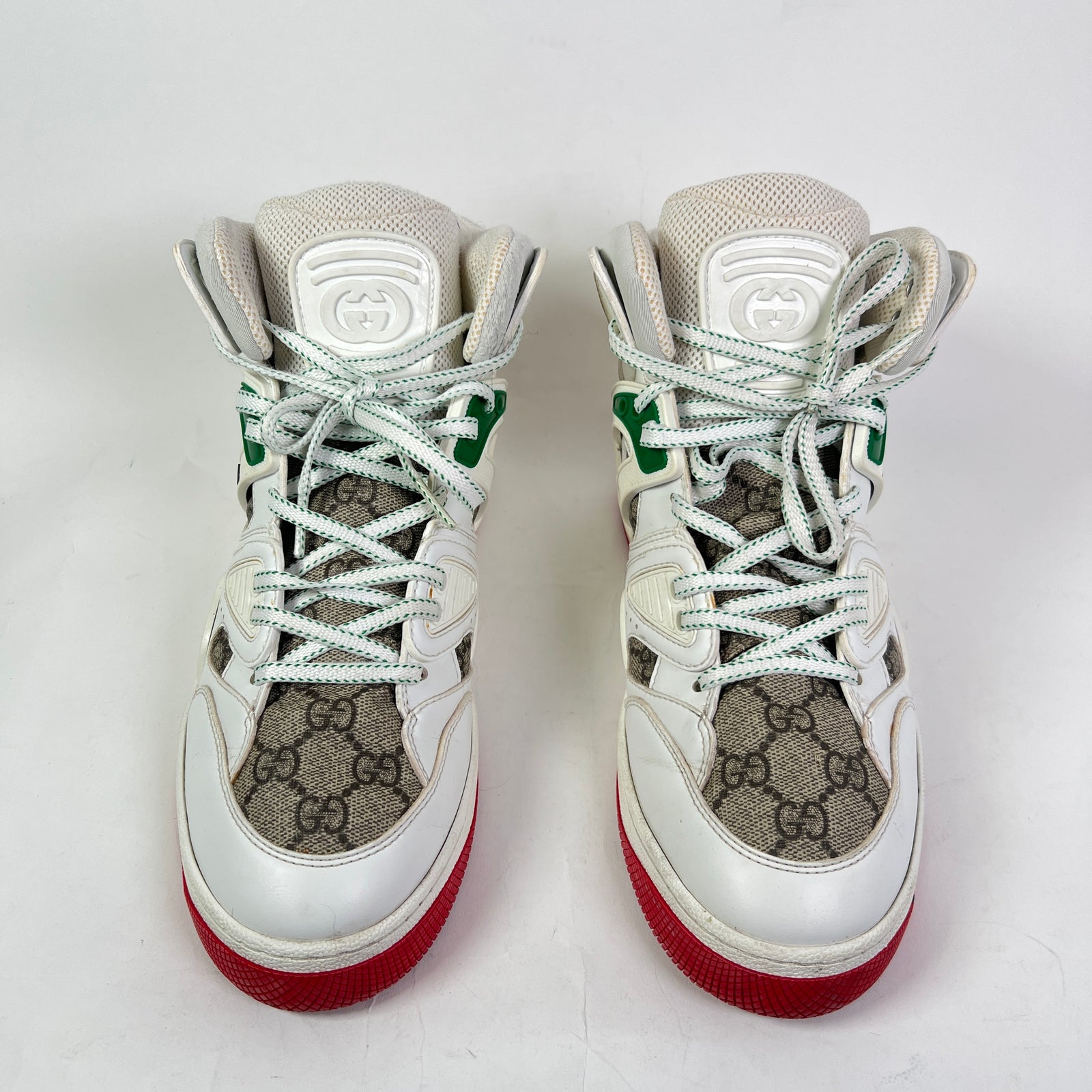 Gucci Monogram Basket High-Top Sneakers