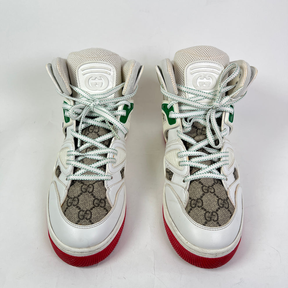 Gucci Monogram Basket High-Top Sneakers