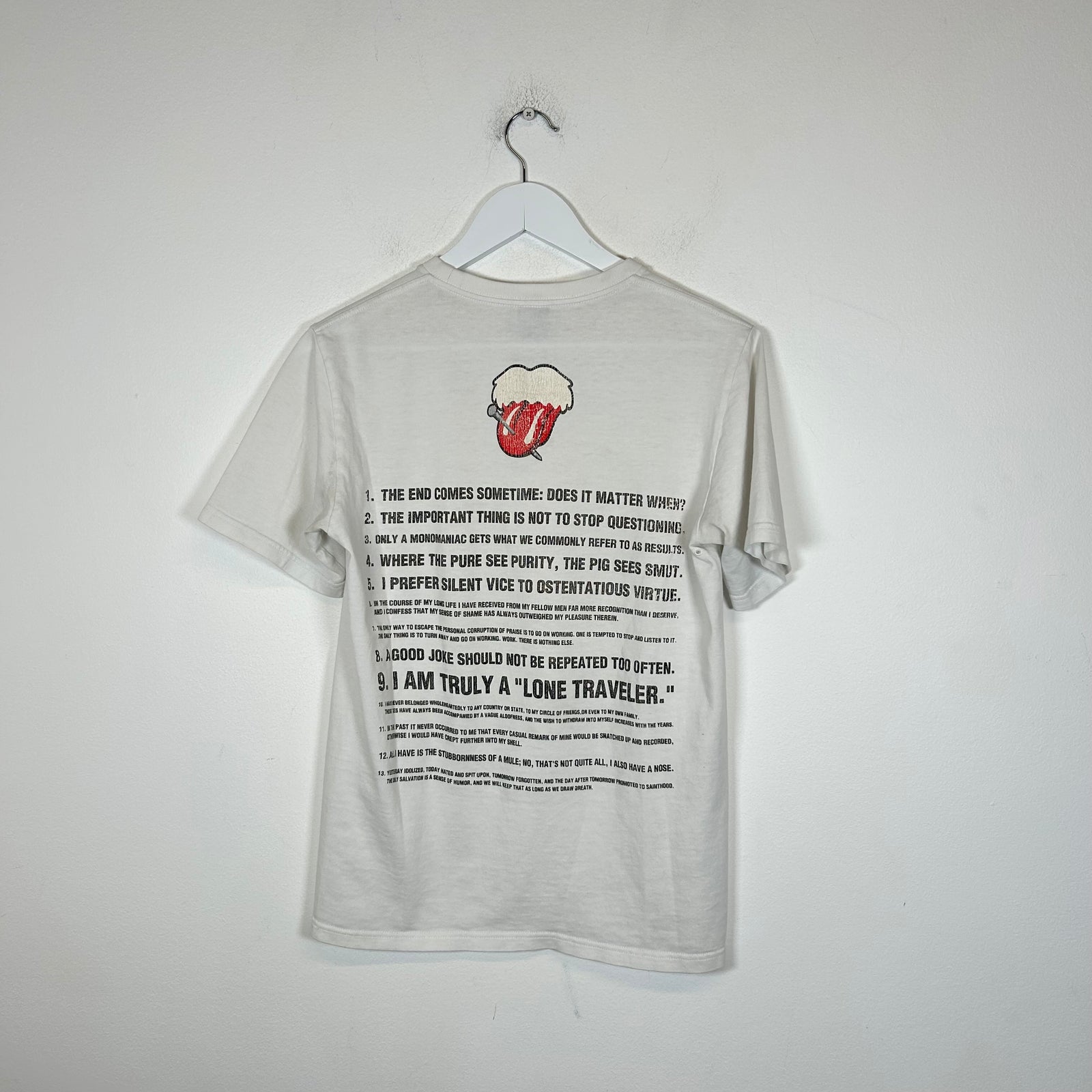 Number (N)ine White Rolling Stones T-shirt Size M