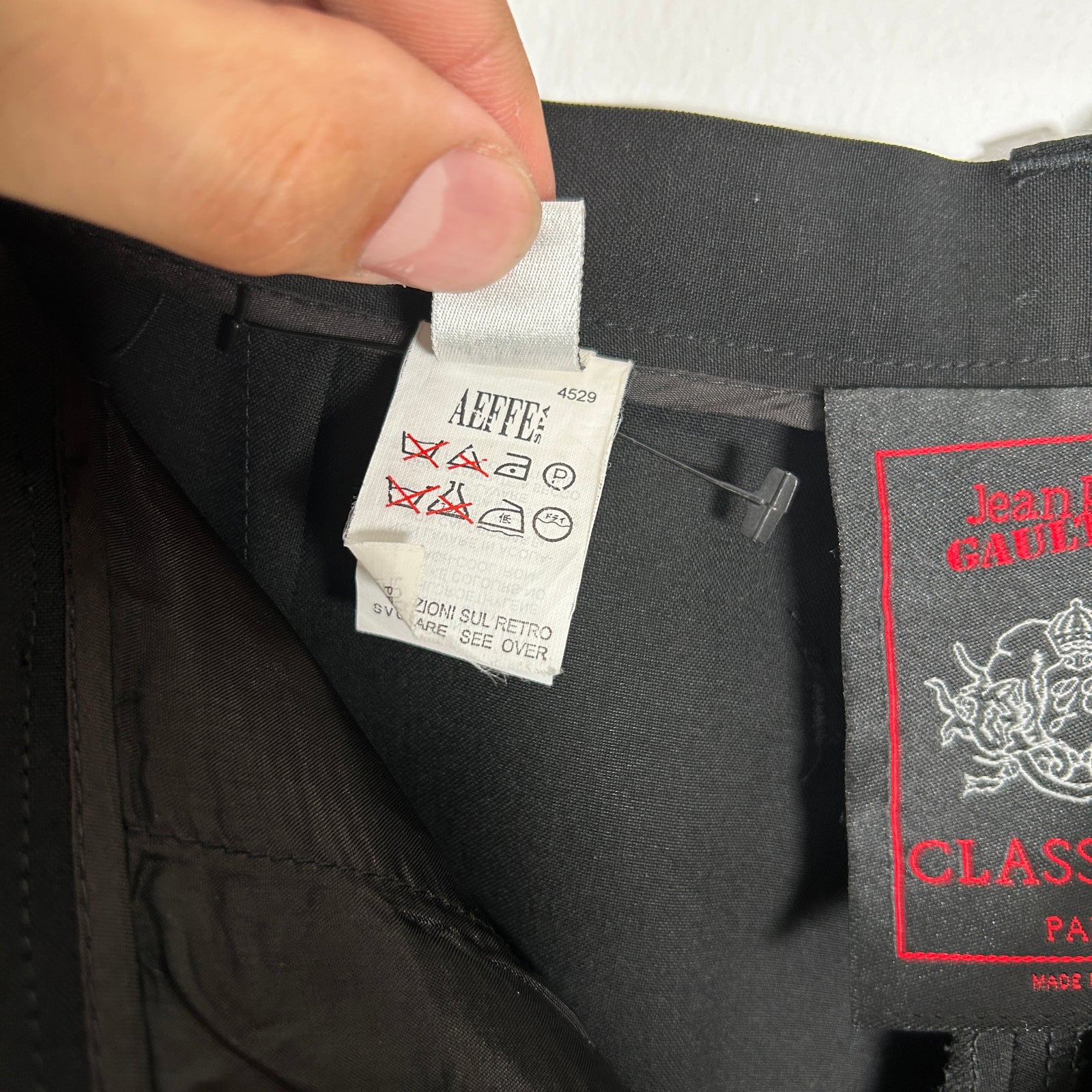 Jean Paul Gaultier Black Baggy Trousers Size 31
