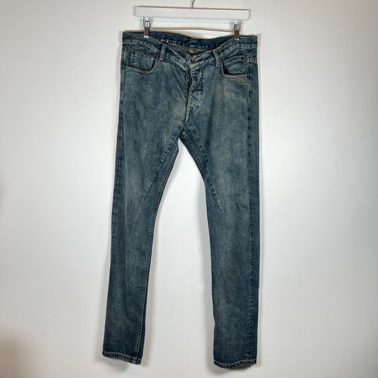 Rick Owens Blue Detroit Cut Size 34