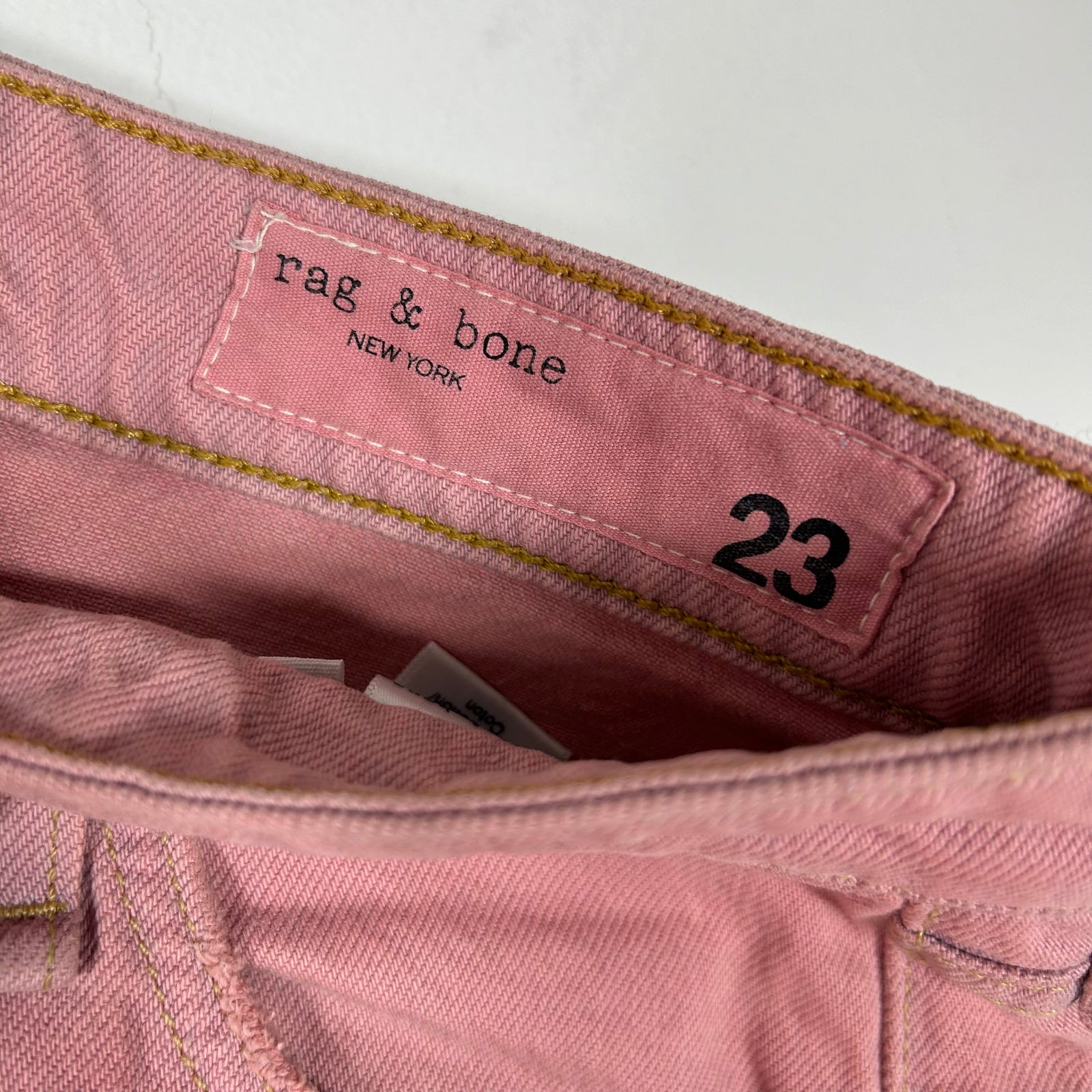 Rag & Bone Pink Wide Leg Jeans Size 23