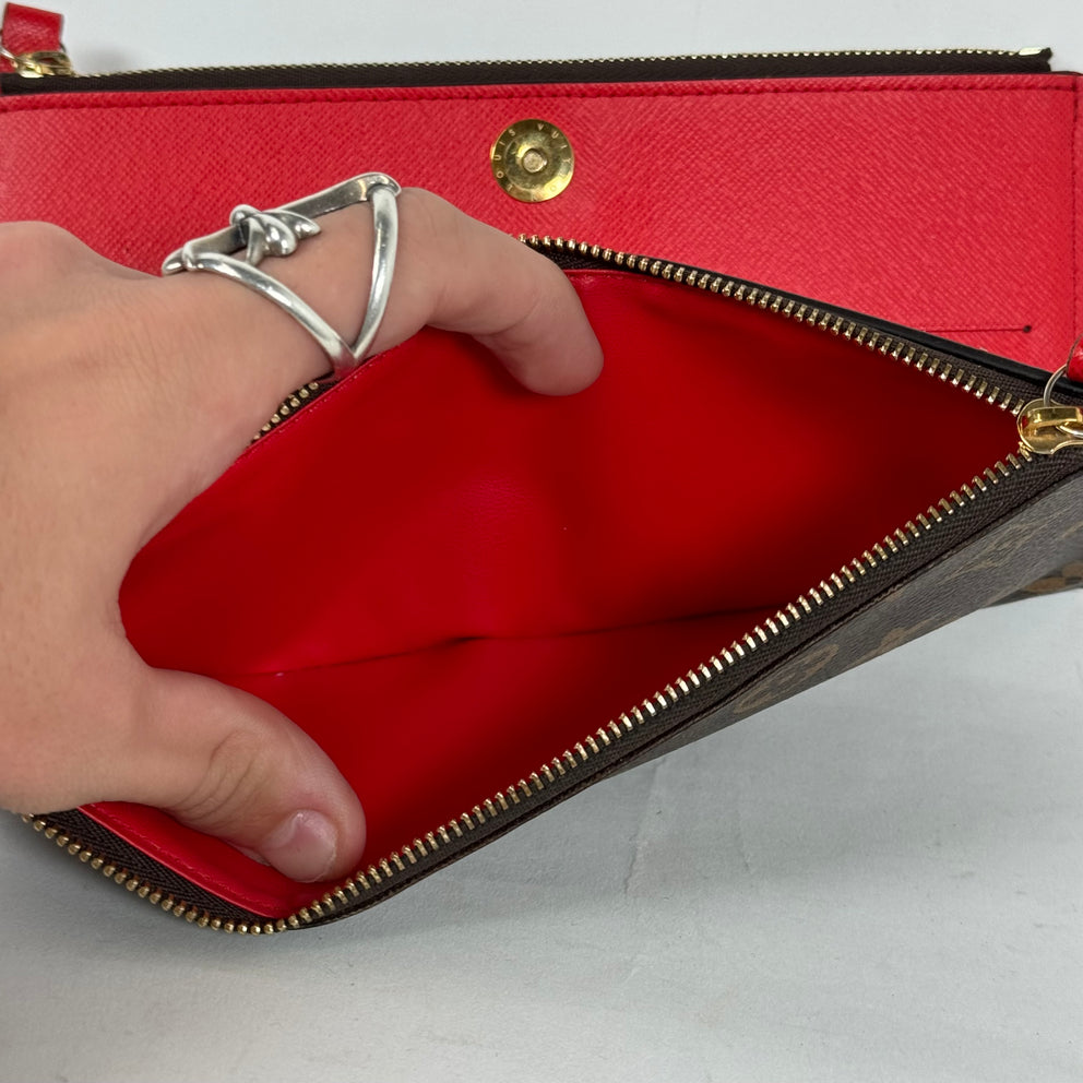 Louis Vuitton Red Adele Long Wallet