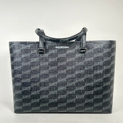 Balenciaga Black BB Monogram Tote Bag