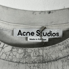 Acne Studios White Trompe-l'œil Paint Logo T-Shirt