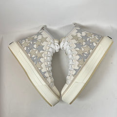 Amiri Grey/White Stars Court High-Top Sneaker Size 42
