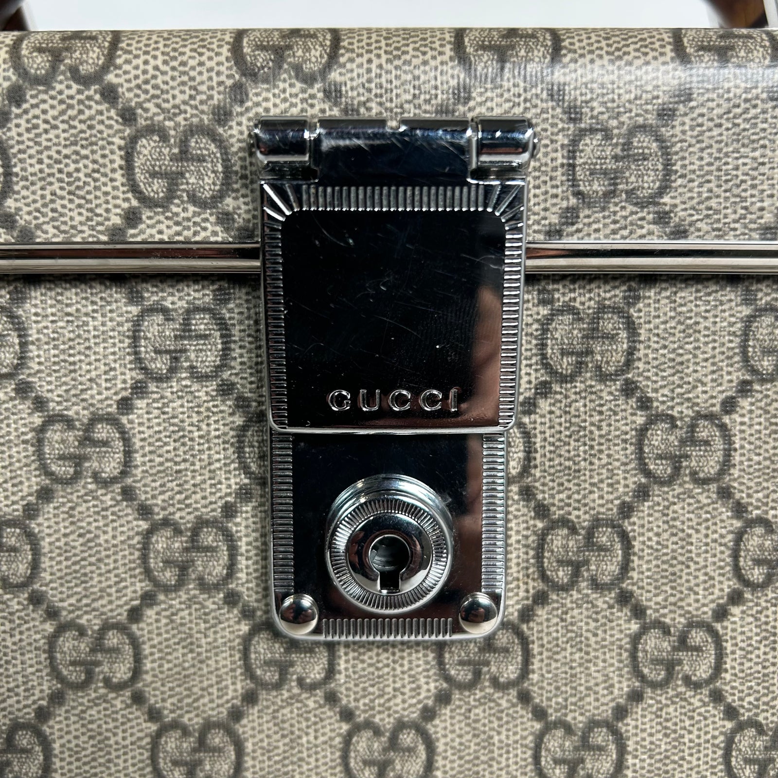 Gucci Bamboo GG Supreme Globe-Trotter Vanity Case