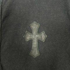 Chrome Hearts Black Leather Cross Patch T-shirt Size M