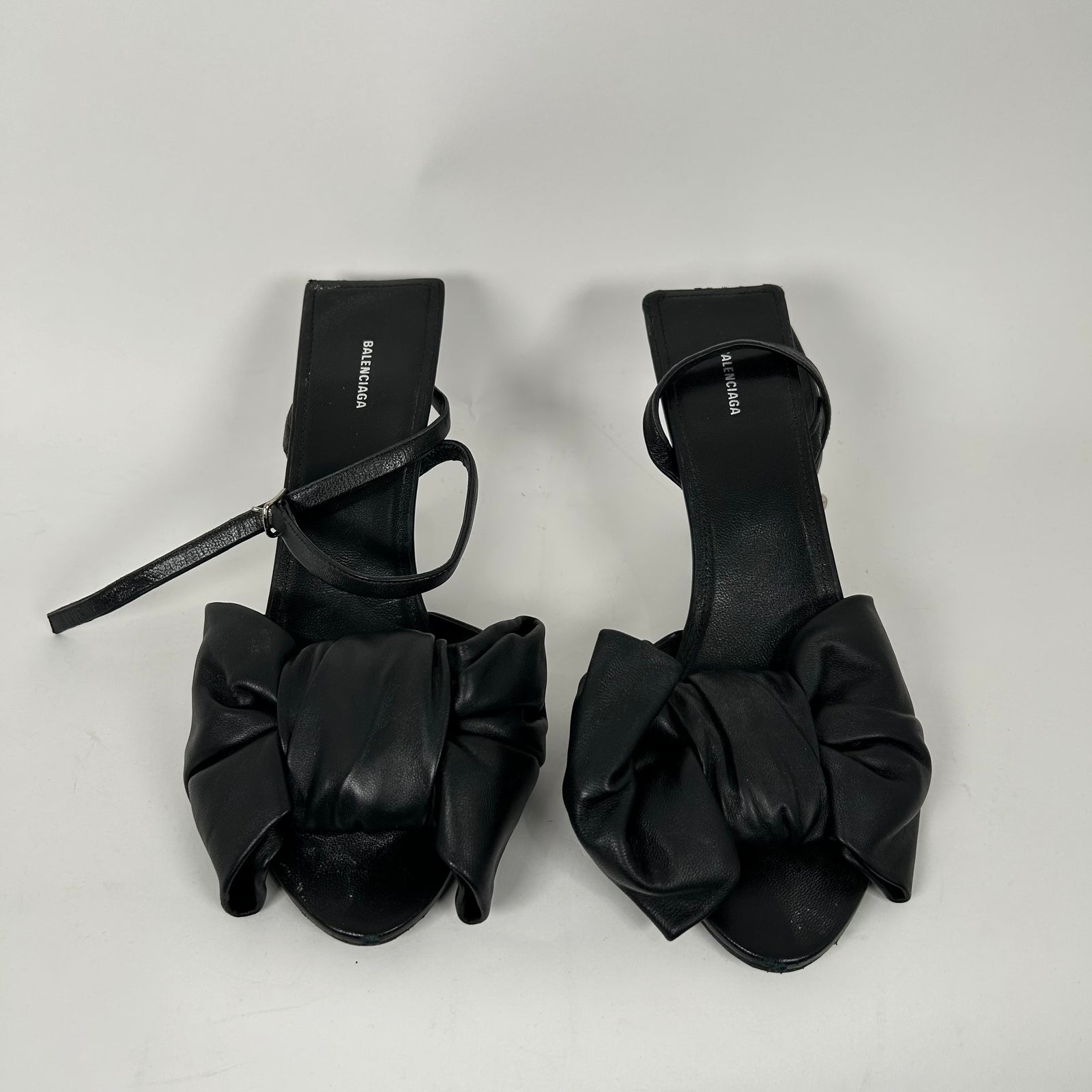 Balenciaga Black Knife Bow Heels Size 39