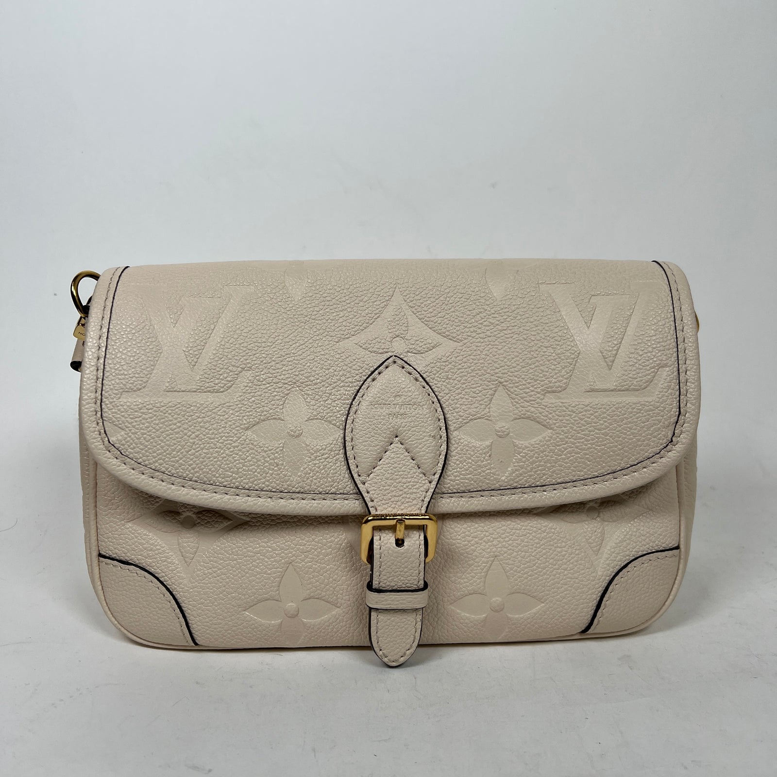 Louis Vuitton Cream Monogram Empreinte Diane NM Handbag