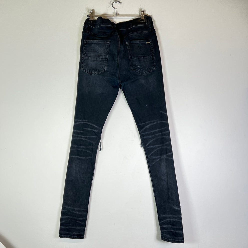 Amiri Black Iridescent Patch MX1 Jeans