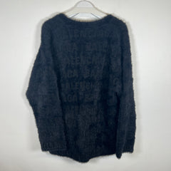 Balenciaga Black Faux Fur Cardigan Size S
