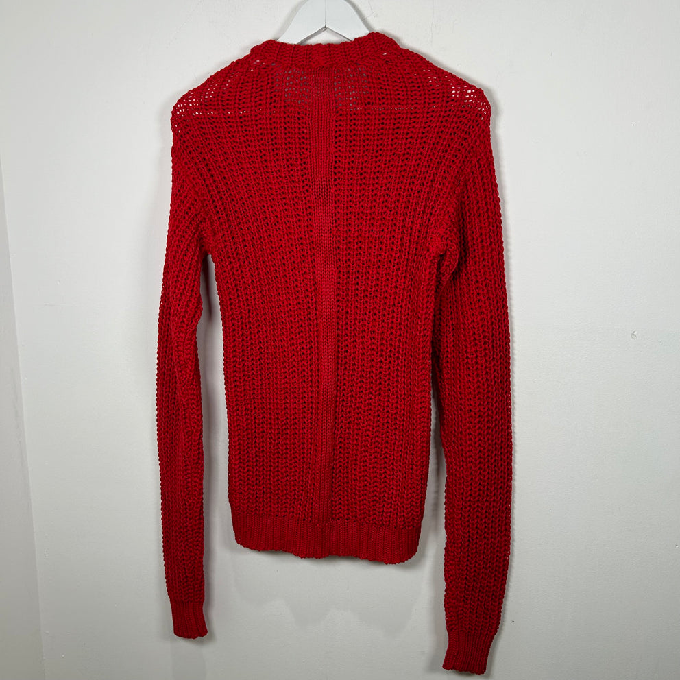 Rick Owens Walrus SS17 Red Knit Sweater Size S