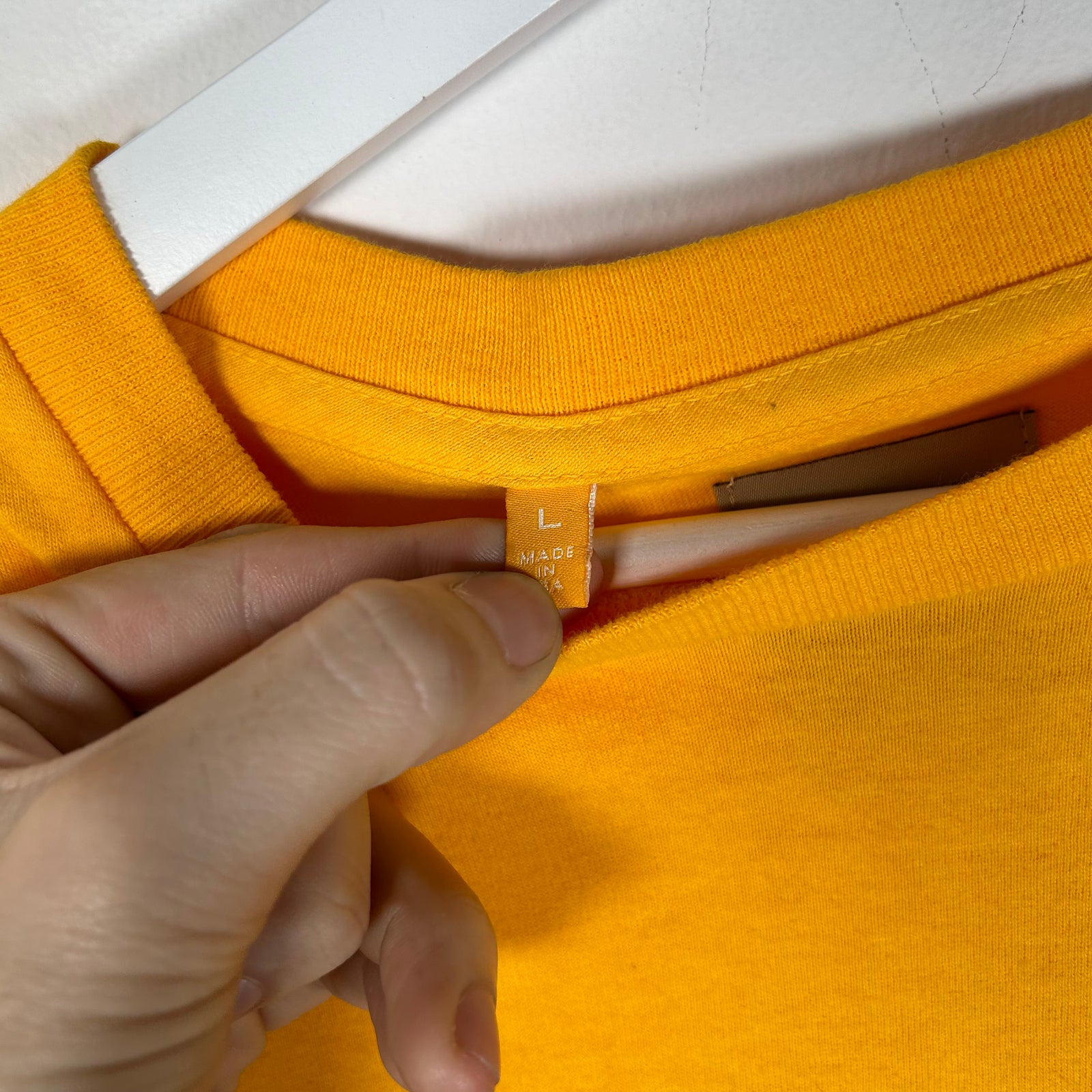 Gallery Dept 'Everything Must Go' Yellow T-Shirt Size L