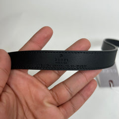 Gucci Black/Gold Small GG Belt SIze 75