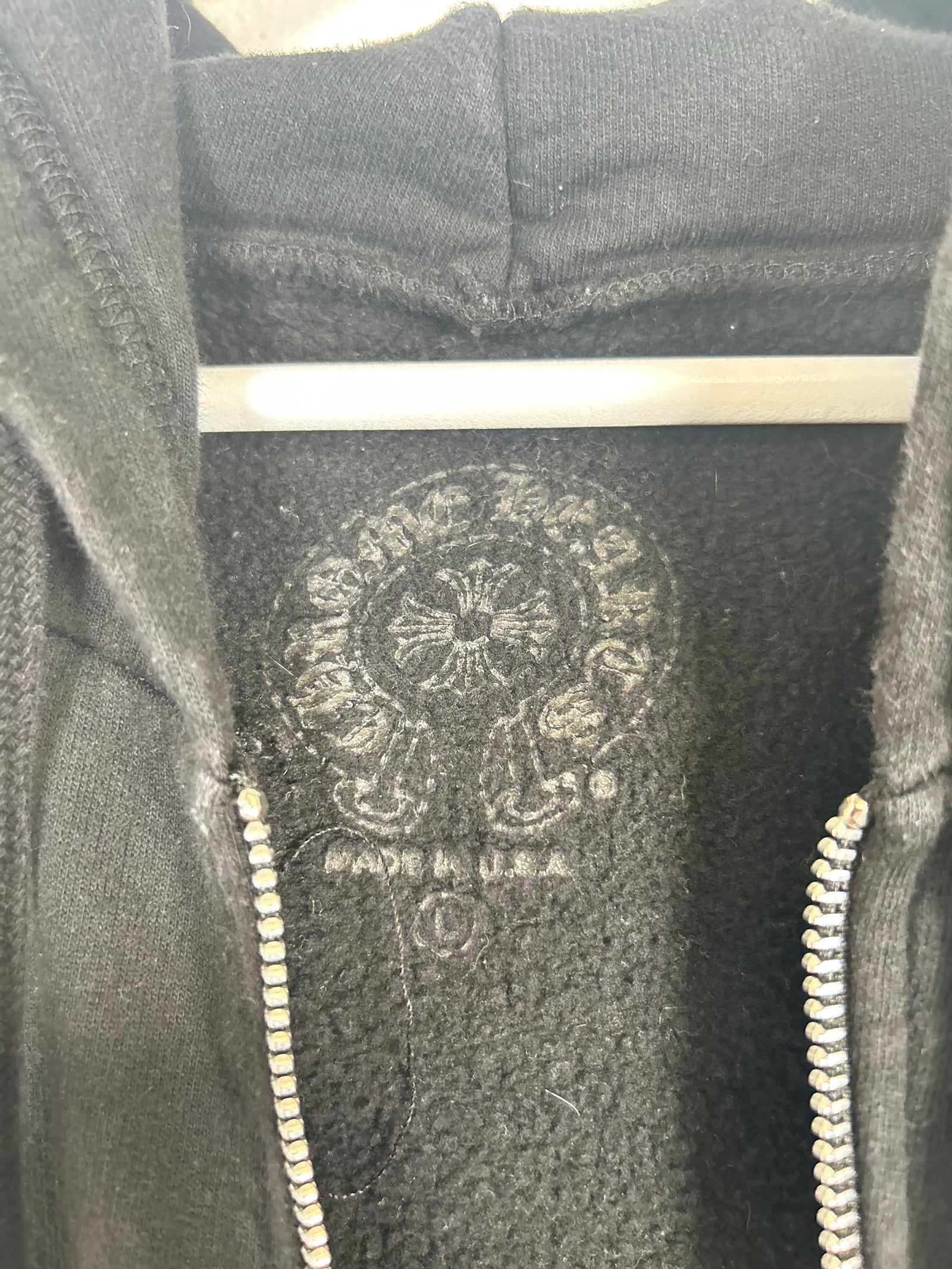 Chrome Hearts Black Los Angeles Exclusive Zip-Up Hoodie Size L