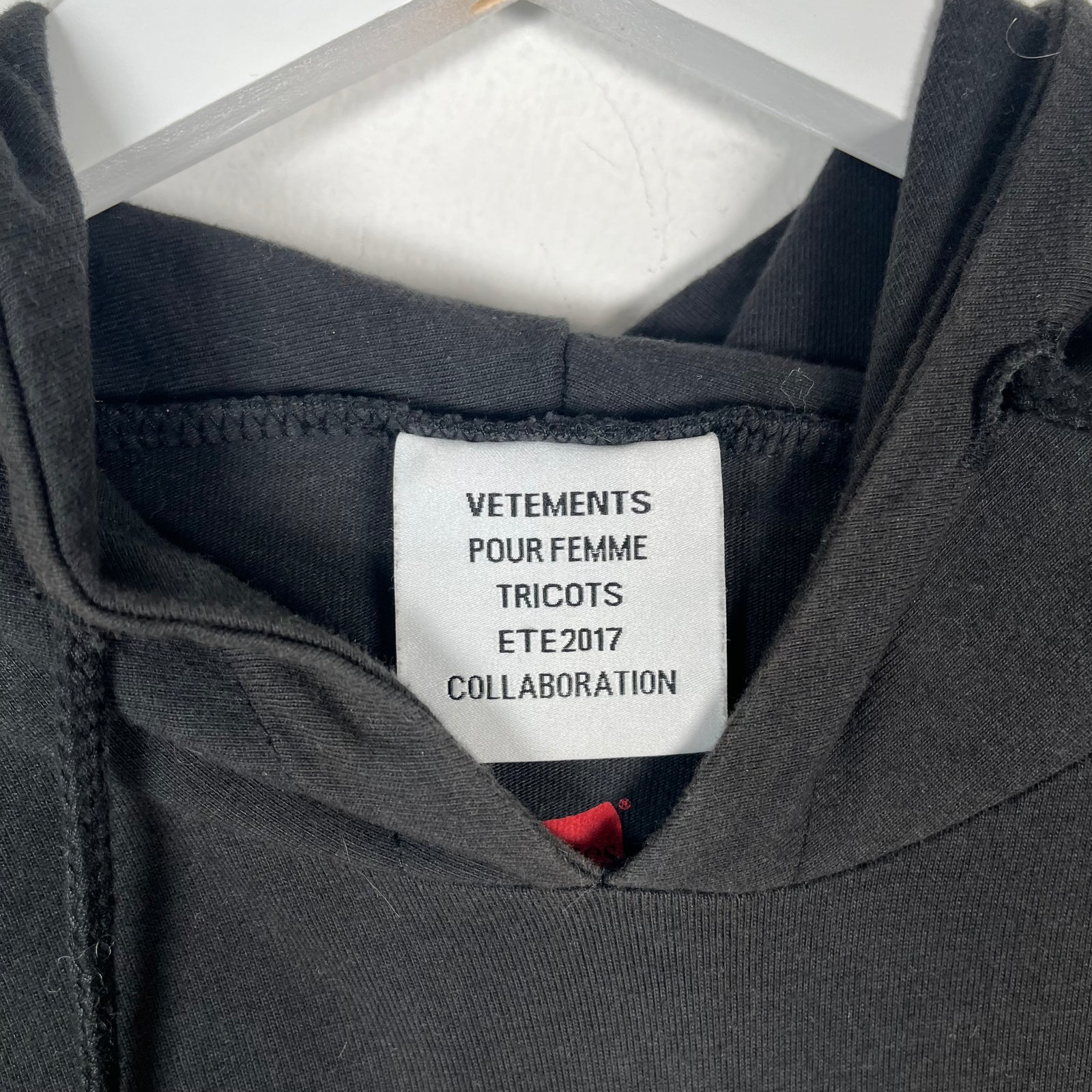 Vetements SS17 Logo Black Shirt Hoodie Size S
