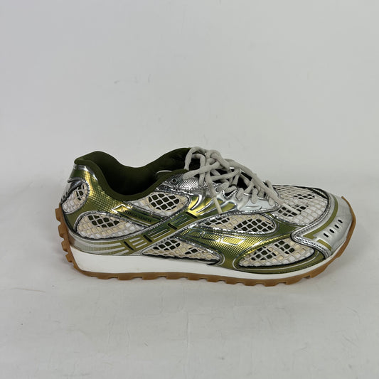 Bottega Veneta Green Mesh Orbit Sneaker