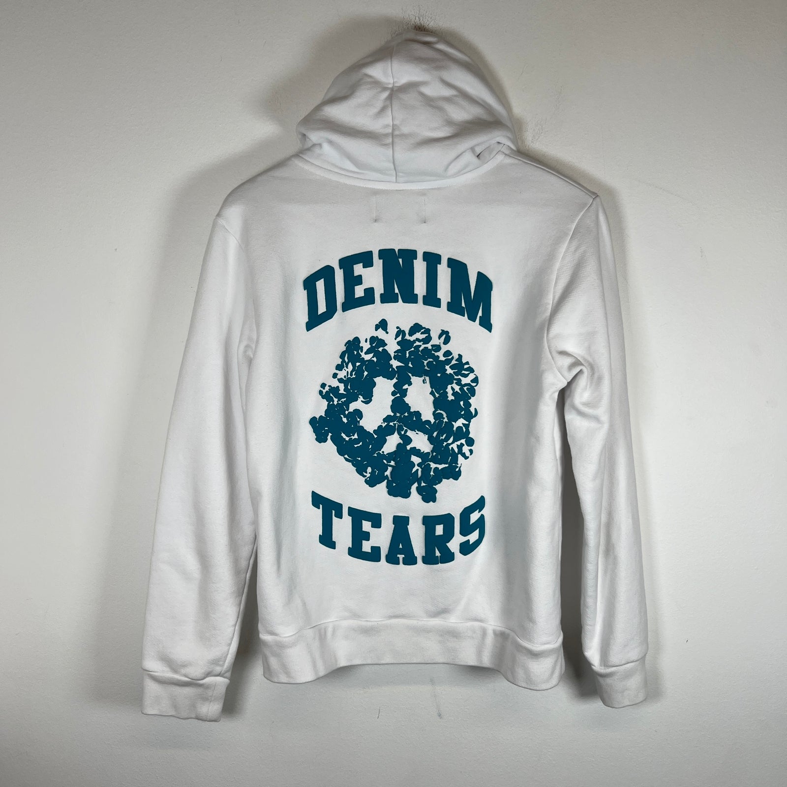 Denim Tears White/Blue University Zip-Up Hoodie Size M