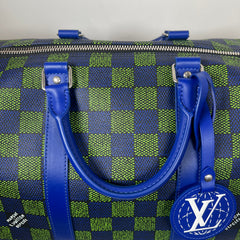 Louis Vuitton Blue/Green Damier Other Keepall Bandouliere 50