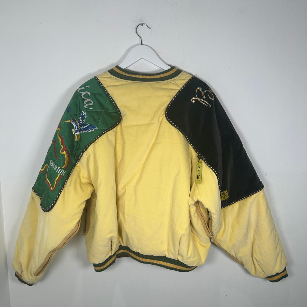 Kapital Yellow 'Jamaica' Pillow Bomber Jacket Size 3