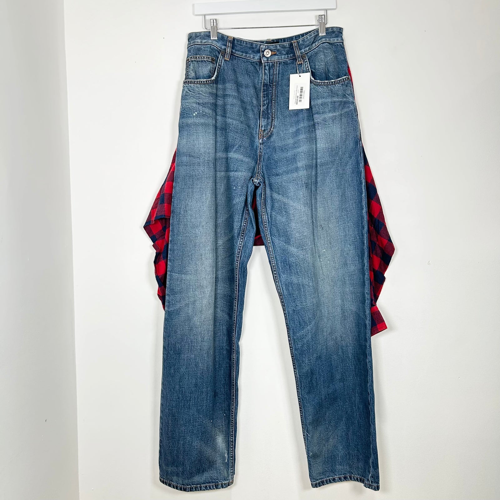 Balenciaga Flannel Shirt Jeans Size M