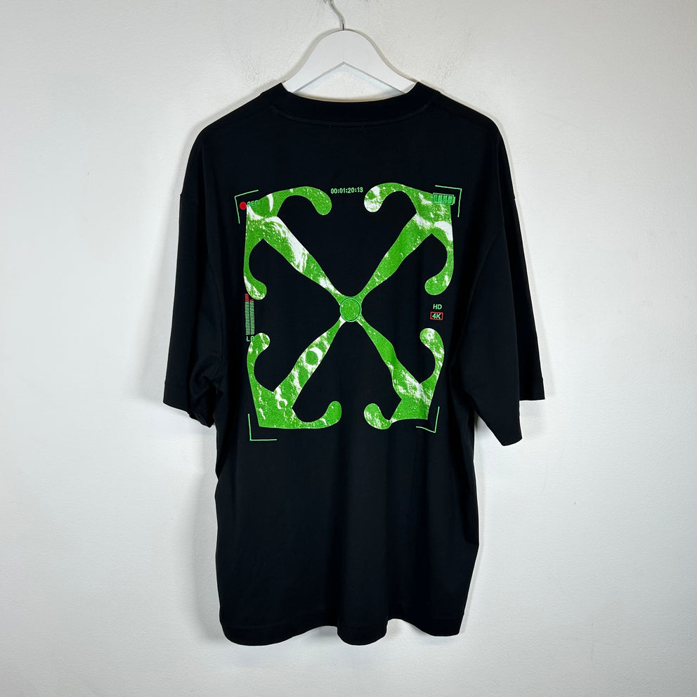 Off-White Black/Green Arrows T-Shirt Size XXL