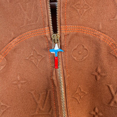 Louis Vuitton Monogram Orange Carpenter Hooded Jacket Size 46