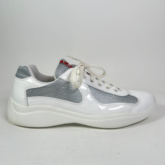 Prada White Patent Leather America Cups