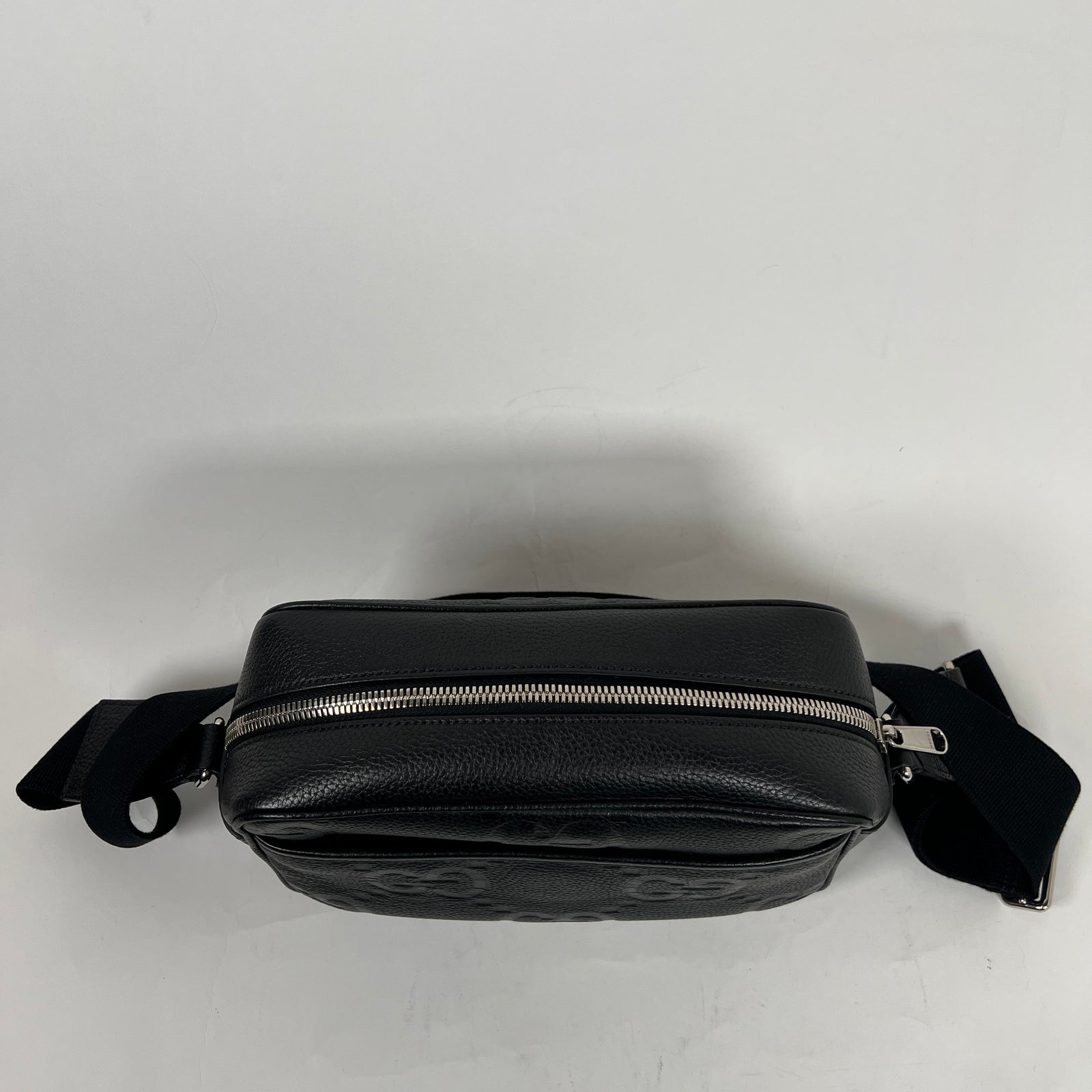 Gucci Black Jumbo GG Medium Messanger Bag