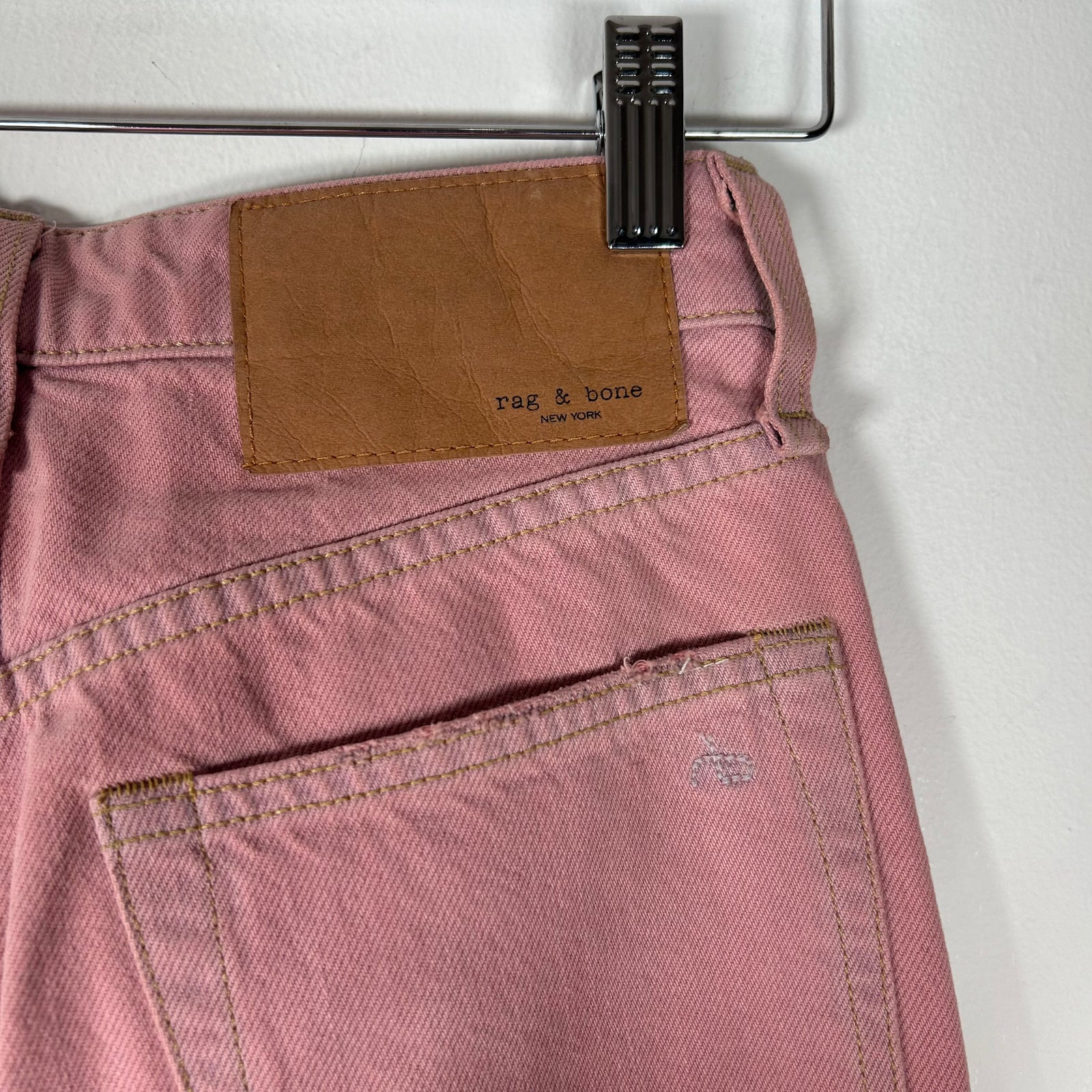 Rag & Bone Pink Wide Leg Jeans Size 23