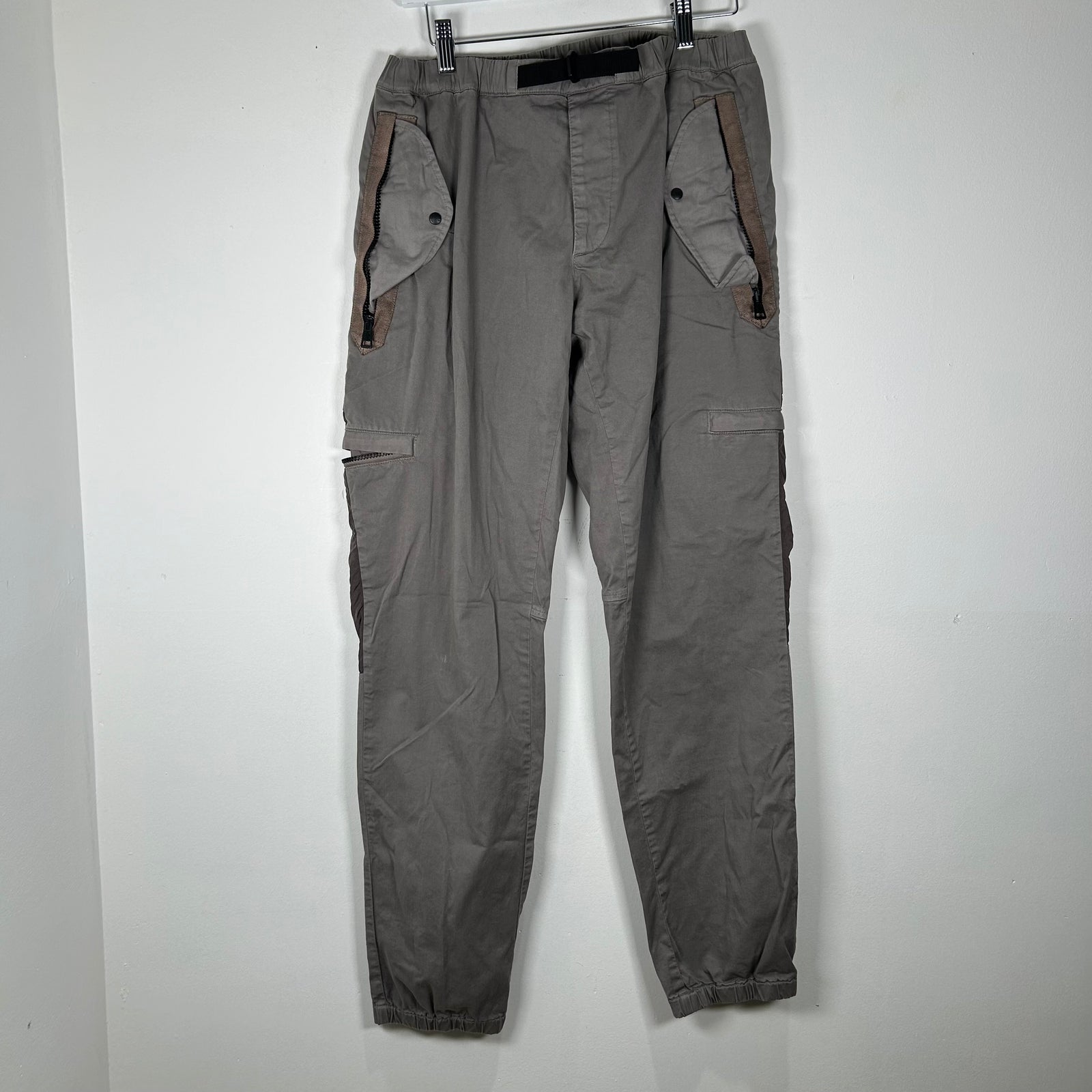 Moncler Grey Cargo Cuffed Pants Size 48