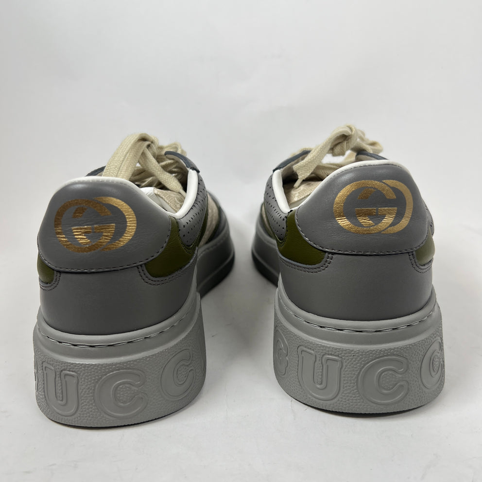 Gucci Grey/Green GG Chunky Sneaker Size GG 8