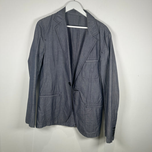 Lanvin x Acne SS09 Blue Linen Like Blazer Size M