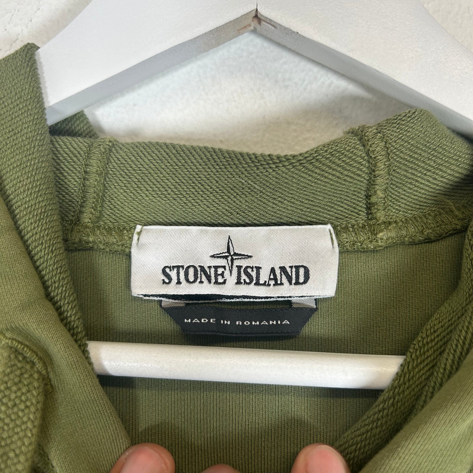 Stone Island Olive Hoodie Size M