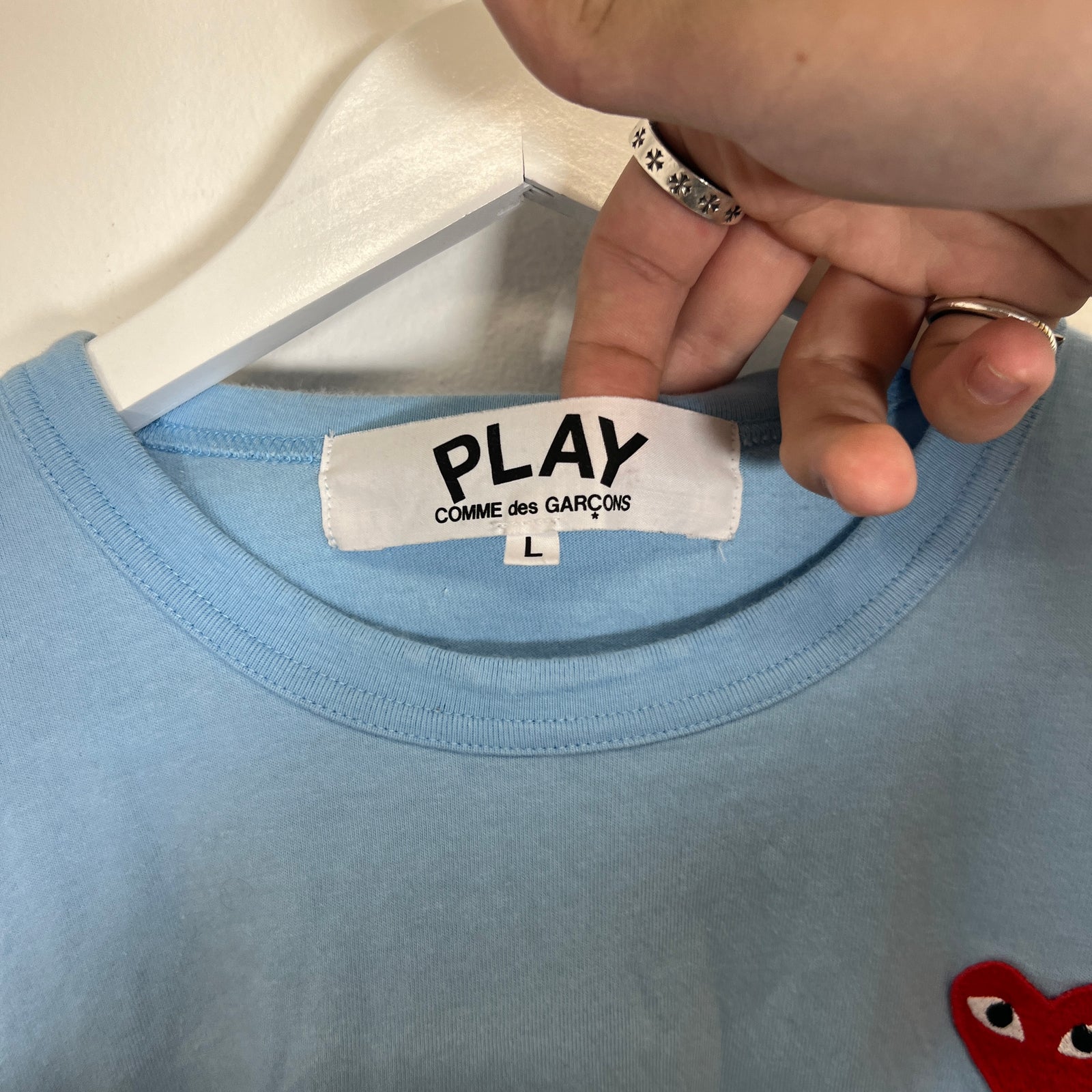 CDG Play Blue T-Shirt Size L