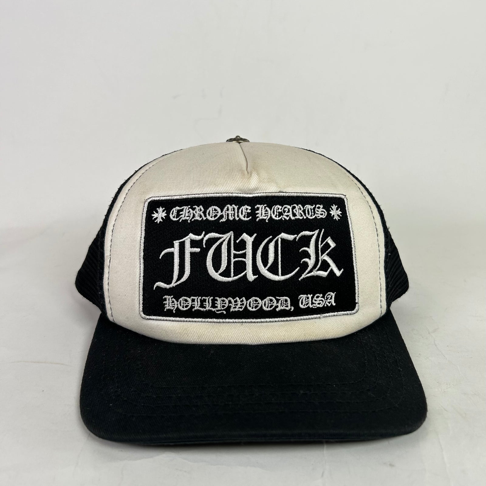 Chrome Hearts Smoked Fuck Hollywood Trucker Hat