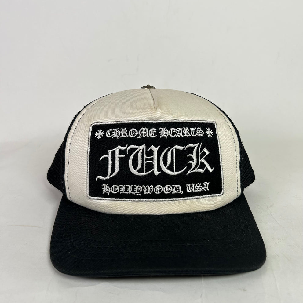 Chrome Hearts Smoked Fuck Hollywood Trucker Hat