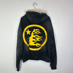 Hellstar Black 'No Guts No Glory' Logo Hoodie Size L