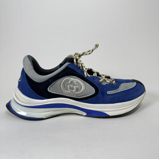 Gucci Blue Run Lace Up Sneaker Size GG 9.5