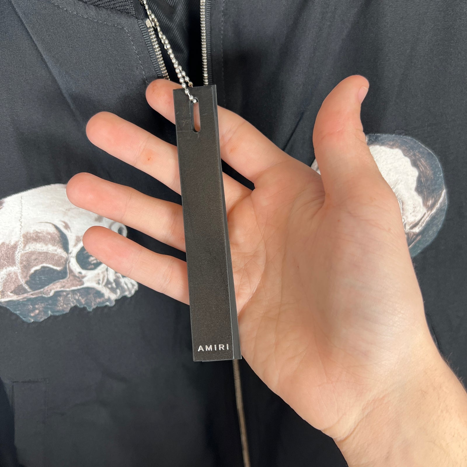 Amiri x Wes Lang Black Dual Skull Bomber Jacket Size M
