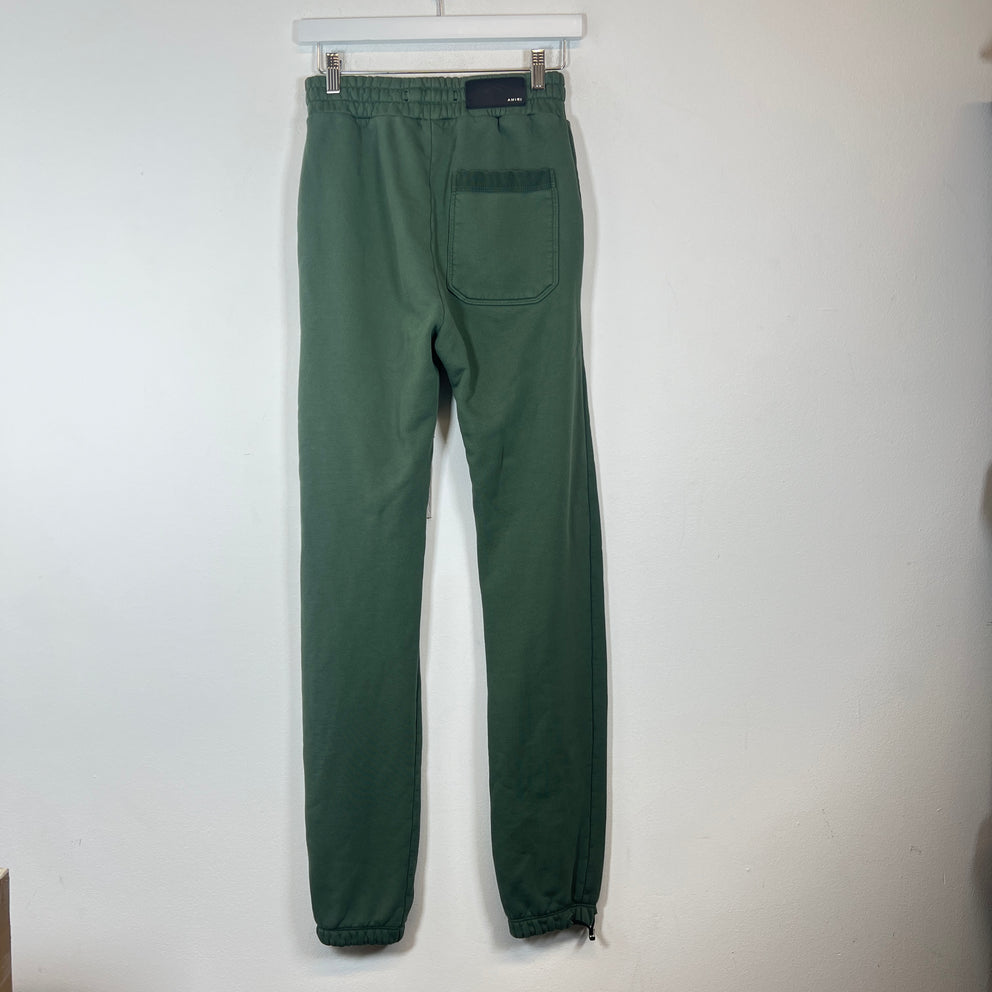 Amiri Green/Peach Watercolor MA Logo Sweatpants Size XS